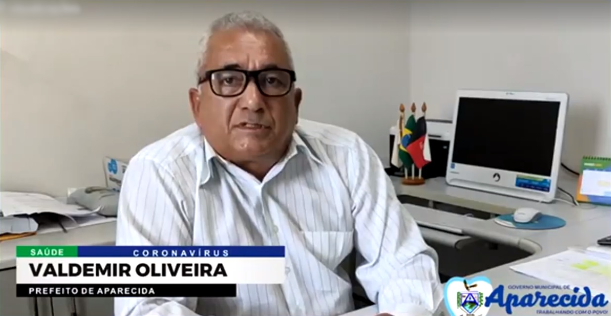 23032020 valdemir saude - Em Aparecida: Prefeito Valdemir Oliveira publica mais um decreto e determina fechamento do comercio para enfrentamento do coronavírus